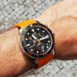 Tissot Seastar 1000 Chronograph Black Dial Orange Rubber Strap Watch For Men - T120.417.17.051.01