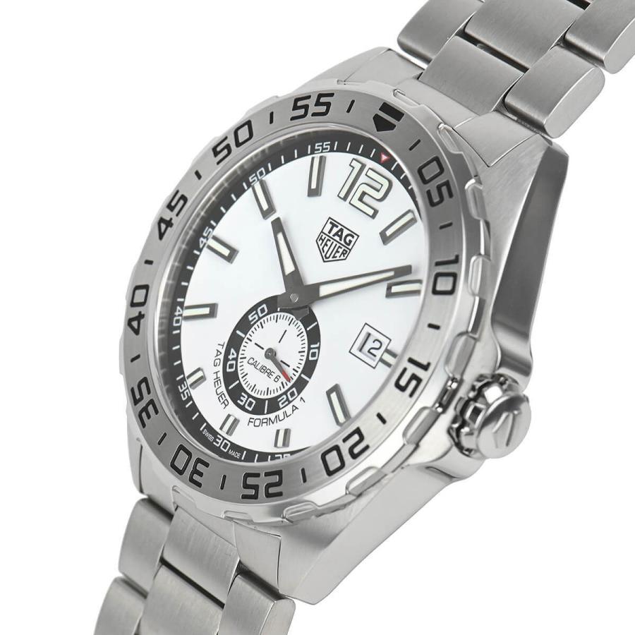 Tag Heuer Formula 1  Calibre 6 Automatic White Dial Silver Steel Strap Watch for Men - WAZ2013.BA0842
