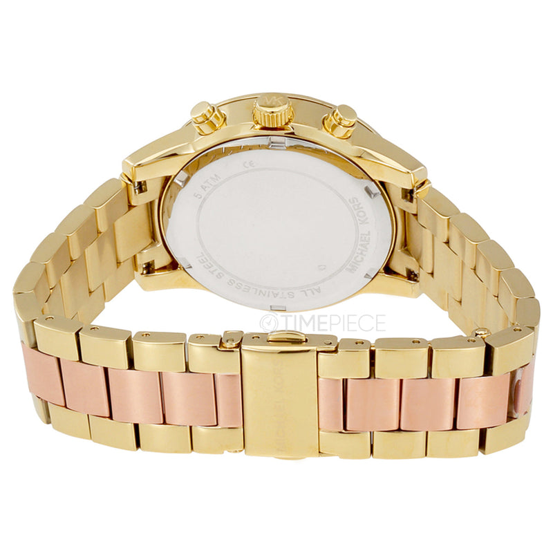 Michael Kors Ritz Chronograph Rose Dial Two Tone Steel Strap Watch for Women - MK6475 Buy Now By Michael Kors