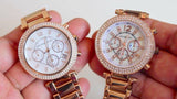Michael Kors Whitney Chronograph Gold Dial Gold Steel Strap Watch For Women - MK6729 Buy Now By Michael Kors