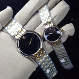 Shop Movado Veturi Quartz Black Dial Two Tone Steel Strap Watch for Men - 0606932 in USA