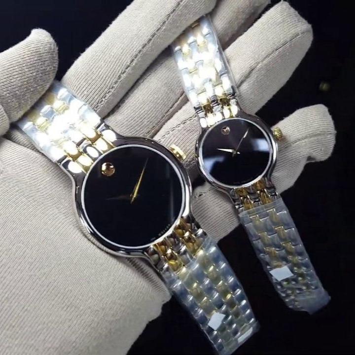 Shop Movado Veturi Quartz Black Dial Two Tone Steel Strap Watch for Men - 0606932 in USA