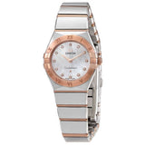 Shop Omega Constellation Manhattan Quartz Diamonds Mother of Pearl Dial Two Tone Steel Strap Watch for Women - 131.20.25.60.55.001 in USA