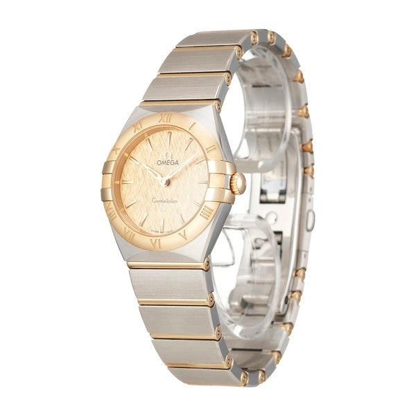 Shop Omega Constellation Manhattan Yellow Dial Two Tone Steel Strap Watch for Women - 131.20.28.60.08.001 in USA
