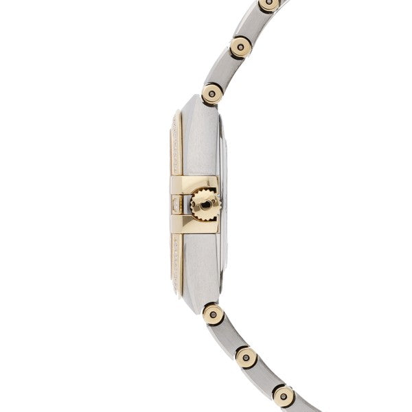 Shop Omega Constellation Quartz Diamonds Blue Dial Two Tone Steel Strap Watch for Women - 131.20.25.60.53.002 in USA