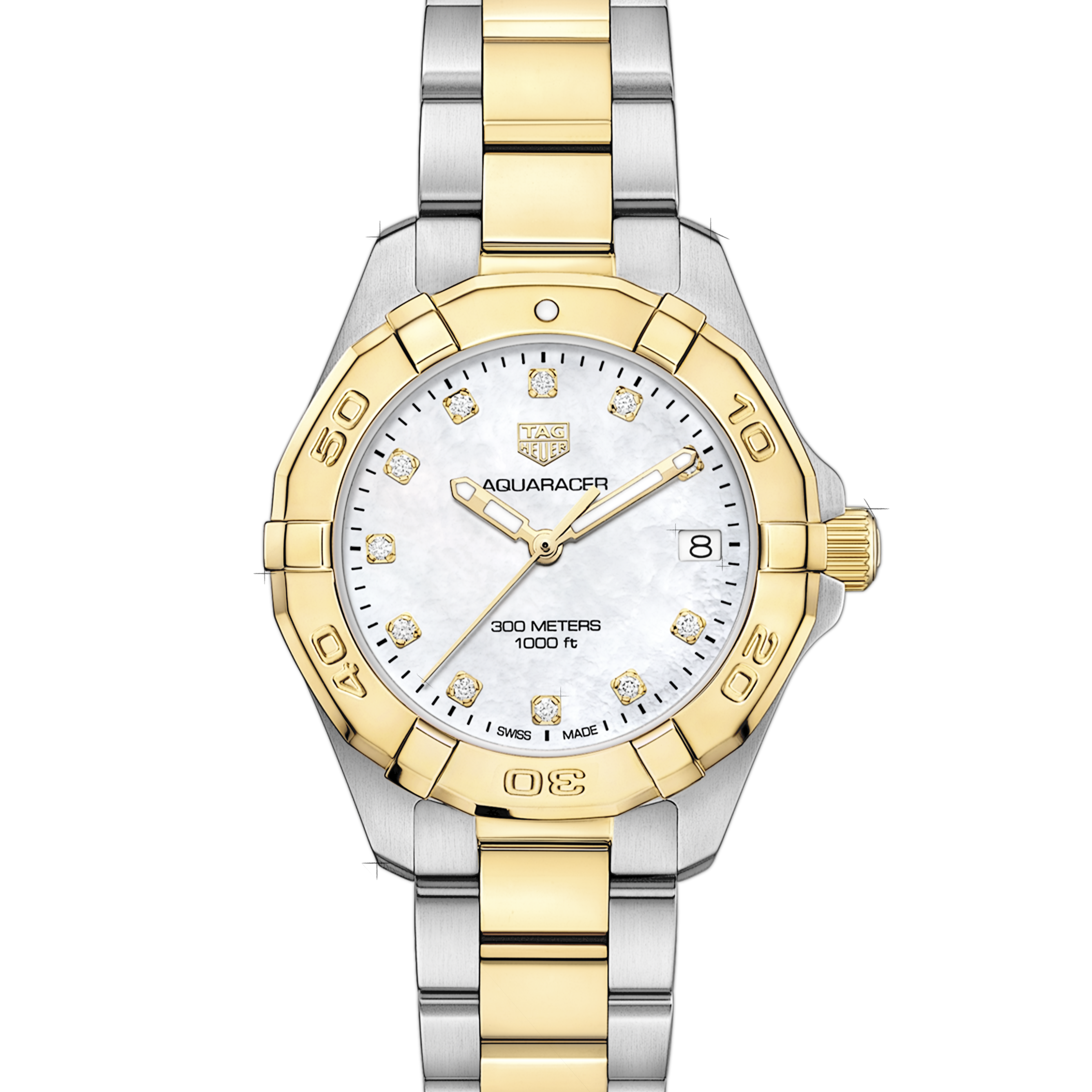 Tag Heuer Aquaracer White Mother of Pearl Dial Watch for Women - WBD1322.BB0320