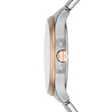 Fossil Townsman Automatic Skeleton White Dial Two Tone Steel Strap Watch for Men - ME3075 Buy Now By Fossil
