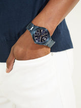 Guess Scope Multifunction Blue Dial Blue Steel Strap Watch for Men - GW0454G4 Buy Now By Guess
