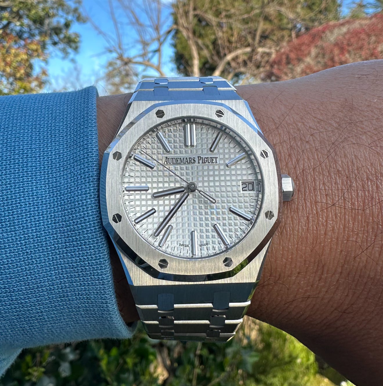 Audemars Piguet Royal Oak Automatic White Dial Silver Steel Strap Watch for Men - 15510ST.OO.1320ST.03