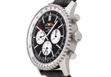 Shop Breitling Navitimer B01 Chronograph 46 Black Dial Black Leather Strap Watch for Men - AB0137211B1P1 in USA