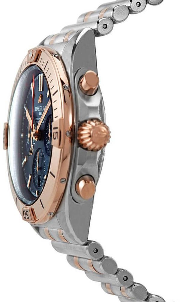 Breitling Chronomat B01 42mm Blue Dial Two Tone Steel Strap Watch for Men - UB0134101C1U1