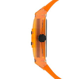 Guess Phoenix Multifunction Black Dial Orange Rubber Strap Watch For Men - GW0203G10