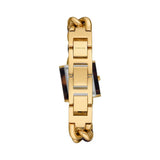 Shop Michael Kors Chain Lock Analog Silver Dial Two Tone Steel Strap Watch for Women - MK4808 in USA