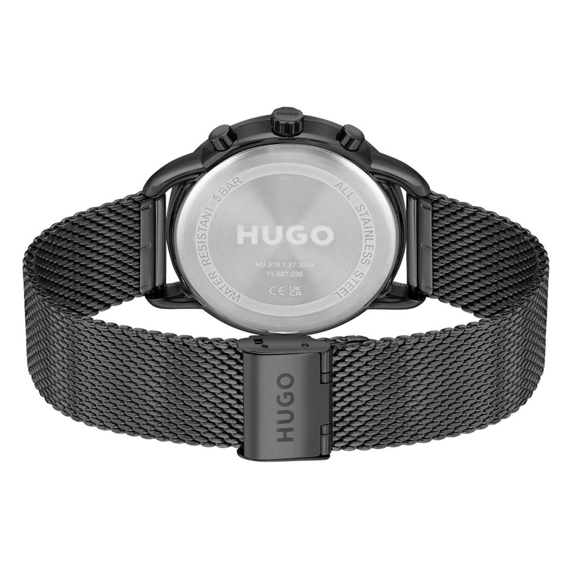 Hugo Boss Oxygen Black Dial Black Mesh Bracelet Watch for Men - 1513636 Buy Now By Hugo Boss