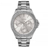 Hugo Boss Premiere Chronograph Silver Dial Silver Steel Strap Watch for Women - 1502442