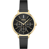 Hugo Boss Symphony Black Dial Black Mesh Bracelet Watch for Women - 1502601 Buy Now By Hugo Boss