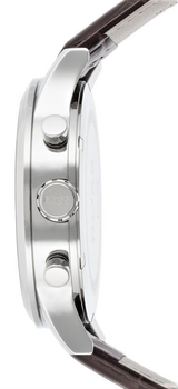 Hugo Boss Aeroliner Chronoraph White Dial Brown Leather Strap Watch For Men - HB1512447 Buy Now By Hugo Boss
