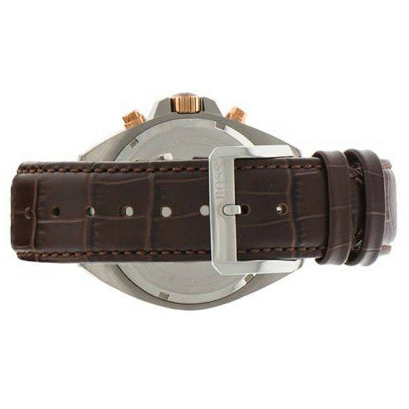 Hugo Boss Driver Chronograph Silver Dial Brown Leather Strap Watch For Men - 1512881 Buy Now By Hugo Boss