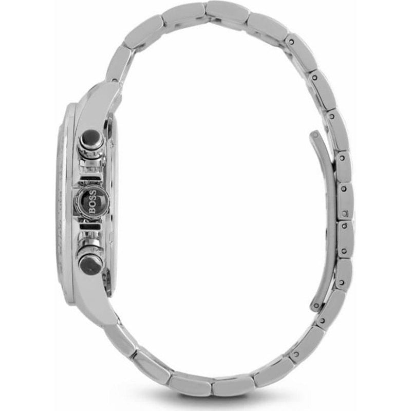 Hugo Boss Ikon Chronograph White Dial Silver Steel Strap Watch for Men - 1512962 Buy Now By Hugo Boss