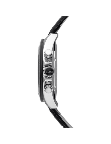 Hugo Boss Ikon Grey Dial Black Leather Strap Watch for Men - 1513177 Buy Now By Hugo Boss