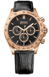 Hugo Boss Ikon Black Dial Black Leather Strap Watch for Men - 1513179 Buy Now By Hugo Boss
