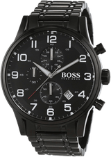 Hugo Boss Chronograph Black Dial Black Steel Strap Watch for Men - 1513180 Buy Now By Hugo Boss