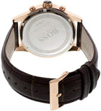 Hugo Boss Jet Chronograph Grey Dial Brown Leather Strap Watch for Men - 1513281