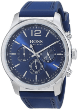 Hugo Boss Professional Chronograph Blue Dial Blue Silicone Strap Watch for Men - 1513526 Buy Now By Hugo Boss