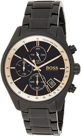 Hugo Boss Grand Prix Black Dial Black Steel Strap Watch for Men - 1513578 Buy Now By Hugo Boss