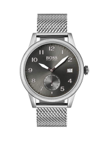 Hugo Boss Legacy Grey Dial Silver Mesh Bracelet Watch for Men - 1513673 Buy Now By Hugo Boss
