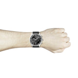 Hugo Boss Pioneer Chronograph Black Dial Black Leather Strap Watch For Men - 1513708 Buy Now By Hugo Boss