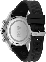 Hugo Boss Globetrotter Black Dial Black Silicone Strap Watch for Men - 1513820 Buy Now By Hugo Boss
