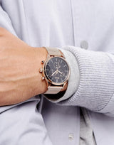 Hugo Boss Companion Chronograph Black Dial Rose Gold Steel Strap Watch For Men - 1513548 Buy Now By Hugo Boss