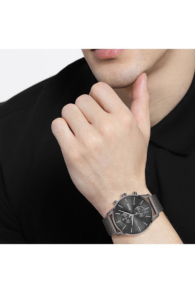 Hugo Boss Associate Grey Dial Grey Mesh Bracelet Watch for Men - 1513870 Buy Now By Hugo Boss
