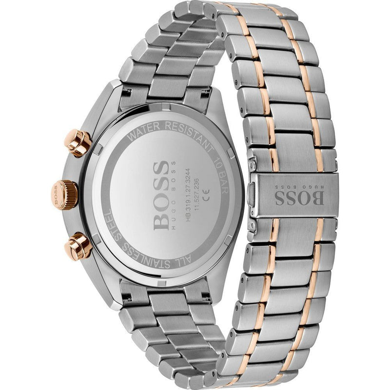 Hugo Boss Champion Chronograph Black Dial Two Tone Steel Strap Watch for Men - 1513819 Buy Now By Hugo Boss
