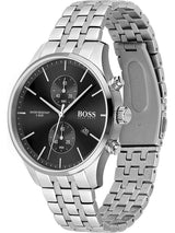 Hugo Boss Jet Black Dial Silver Steel Strap Watch for Men - 1513383 Buy Now By Hugo Boss