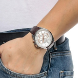 Hugo Boss Driver Quartz Silver Dial Brown Leather Strap Watch For Men - HB1512881 Buy Now By Hugo Boss