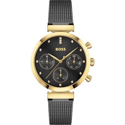 Hugo Boss Flawless Black Dial Black Mesh Bracelet Watch for Women - 1502627 Buy Now By Hugo Boss