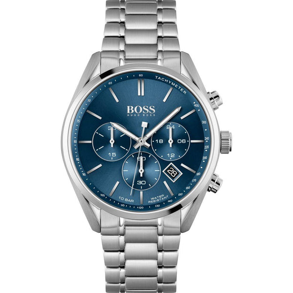 Shop Hugo Boss Champion Blue Dial Silver Steel Strap Watch for Men - 1513818 in USA