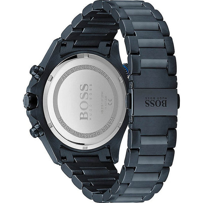 Hugo Boss Globetrotter Black Dial Black Steel Strap Watch for Men - 1513824 Buy Now By Hugo Boss