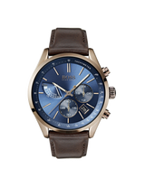 Hugo Boss Grand Prix Blue Dial Brown Leather Strap Watch for Men - 1513604 Buy Now By Hugo Boss