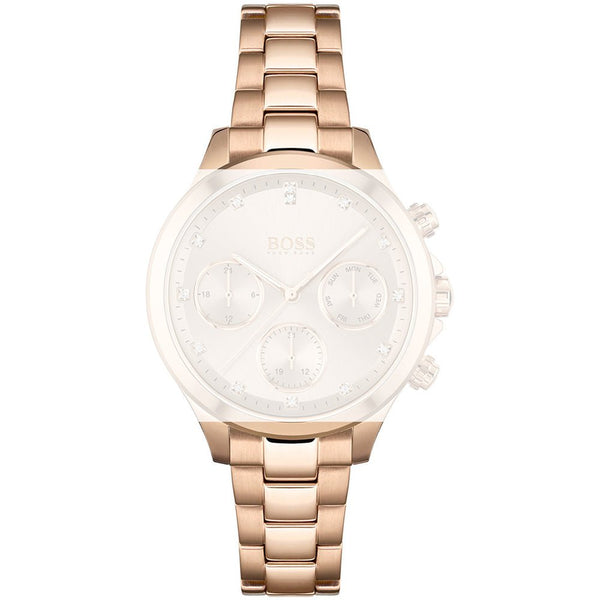 Shop Hugo Boss Carnation Gold Dial Gold Steel Strap Watch for Women - 1502592 in USA