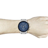 Hugo Boss Peak Chronograph Blue Dial Silver Steel Strap Watch for Men - 1513763 Buy Now By Hugo Boss