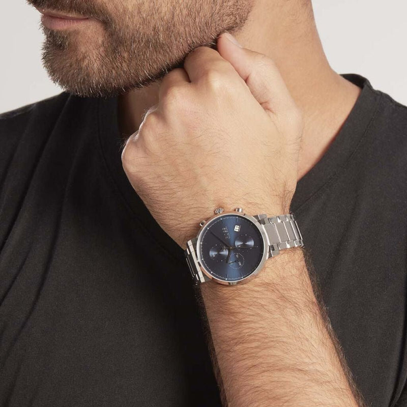 Shop Hugo Boss Integrity Blue Dial Silver Steel Strap Watch for Men - 1513779 in USA