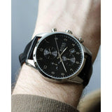 Hugo Boss Skymaster Black Dial Black Leather Strap Watch for Men - 1513782 Buy Now By Hugo Boss