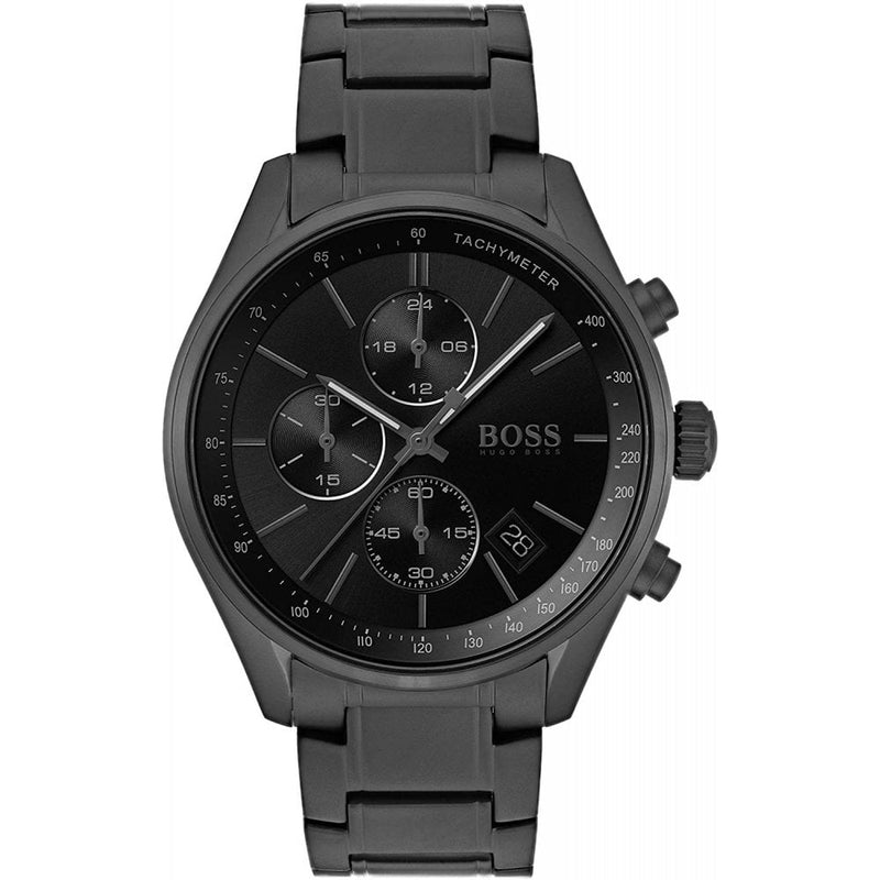 Hugo Boss Grand Prix Black Dial Black Steel Strap Watch for Men - 1513676 Buy Now By Hugo Boss