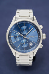 Hugo Boss Grand Prix Blue Dial Silver Steel Strap Watch for Men - 1513478 Buy Now By Hugo Boss