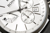 Hugo Boss Grand Prix White Dial Grey Leather Strap Watch for Men - 1513633 Buy Now By Hugo Boss