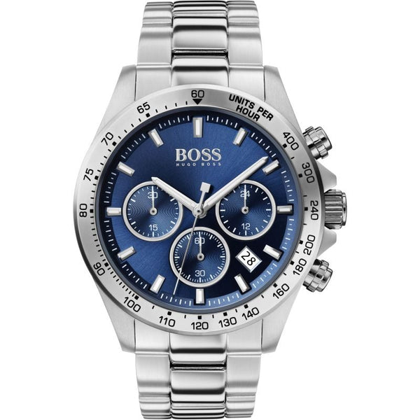 Shop Hugo Boss Talent Blue Dial Silver Steel Strap Watch for Men - 1513582 in USA