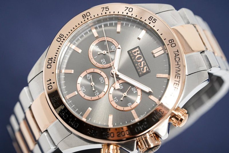 Hugo Boss Ikon Grey Dial Two Tone Steel Strap Watch for Men - 1513339 Buy Now By Hugo Boss